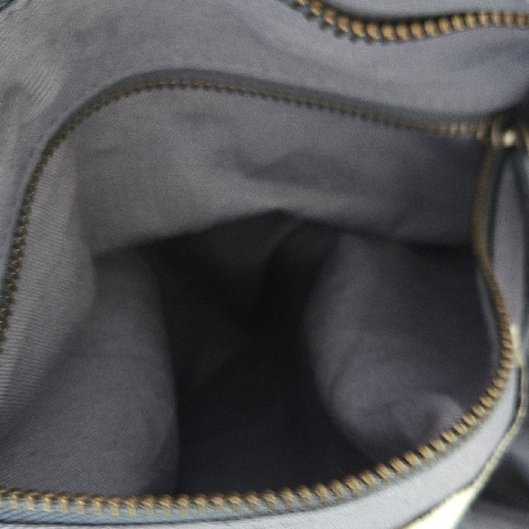 Mary Frances Leather Bkue Hobo Bag Roped Handles Feminine Spring - Picture 10 of 12